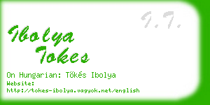 ibolya tokes business card